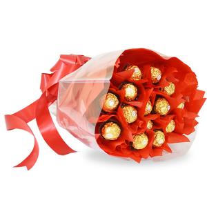 Chocolates Ferrero en bouquet