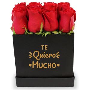 Caja con 16 rosas rojas Te quiero mucho