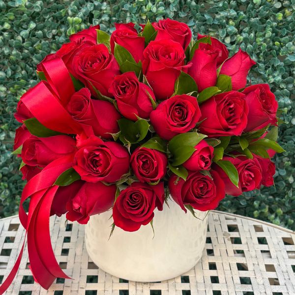 GRATIS Globo burbuja - 50 Rosas rojas en bowl 3636