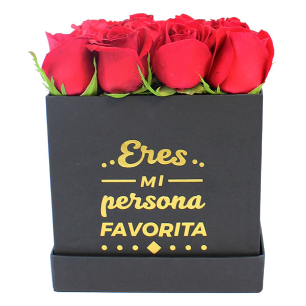 Caja con 16 rosas rojas Eres mi persona favorita 2790