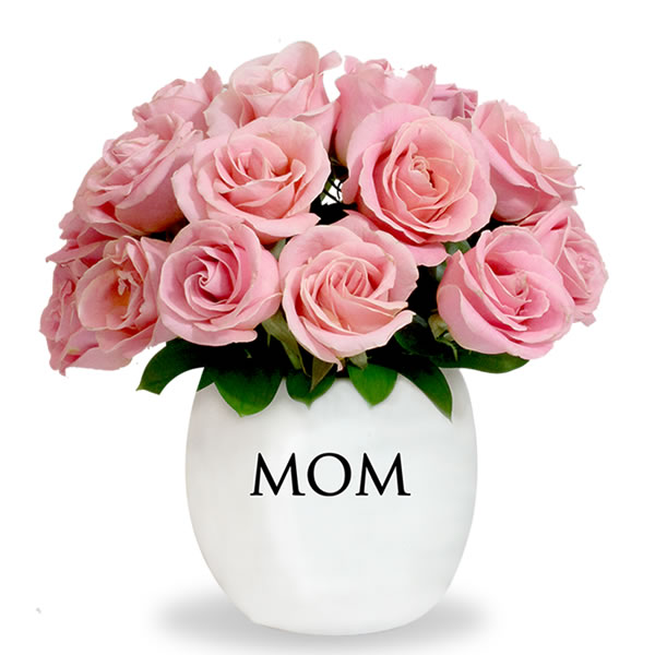 Bowl con 24 rosas rosa MOM 2825