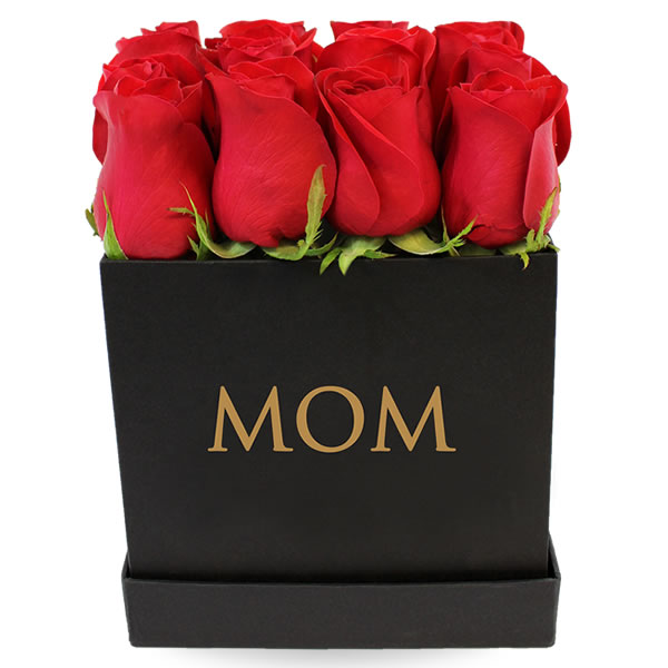 Caja con 16 rosas rojas MOM 2837