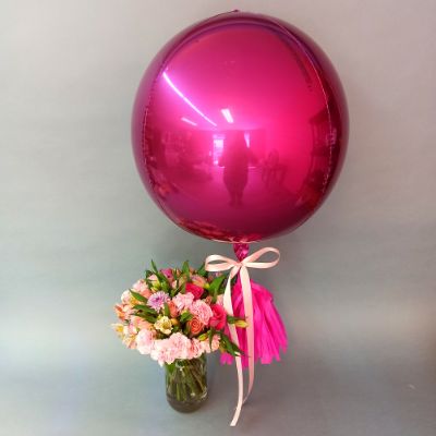 Jar pink y globo esfera 3282