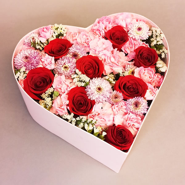 Corazon con mensaje for you with love y rosas rojas 3063