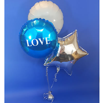 Ramillete de globos Love azul 3212