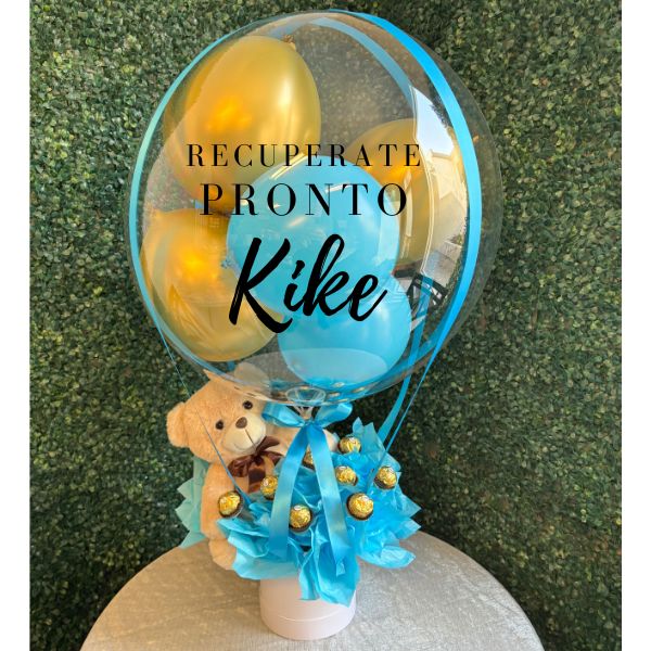 Arreglo burbuja Recuperate pronto y chocolates 3843