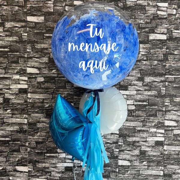 Arreglo de globos Blue personalizado 3698