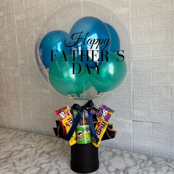 Burbuja en caja con dulces Happy Fathers day 4071