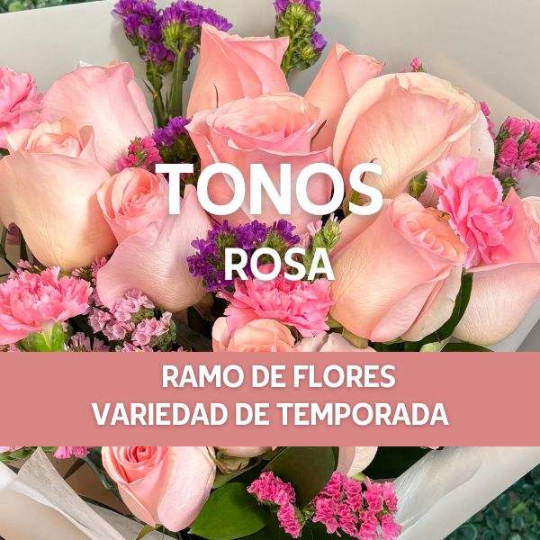 ENTREGA MISMO DÍA - Ramo en tonos rosas 3938
