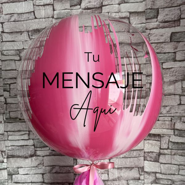 Globo burbuja Pink II personalizada 4082