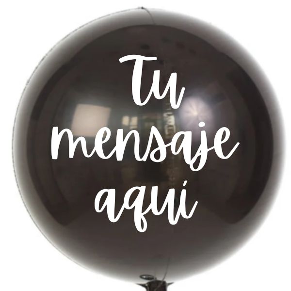Globo esfera negro personalizado 3644