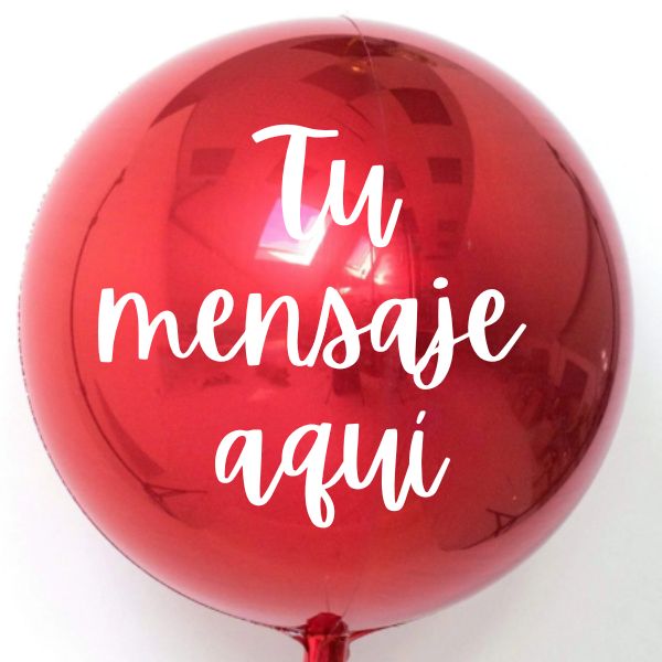 Globo esfera rojo personalizado 3645