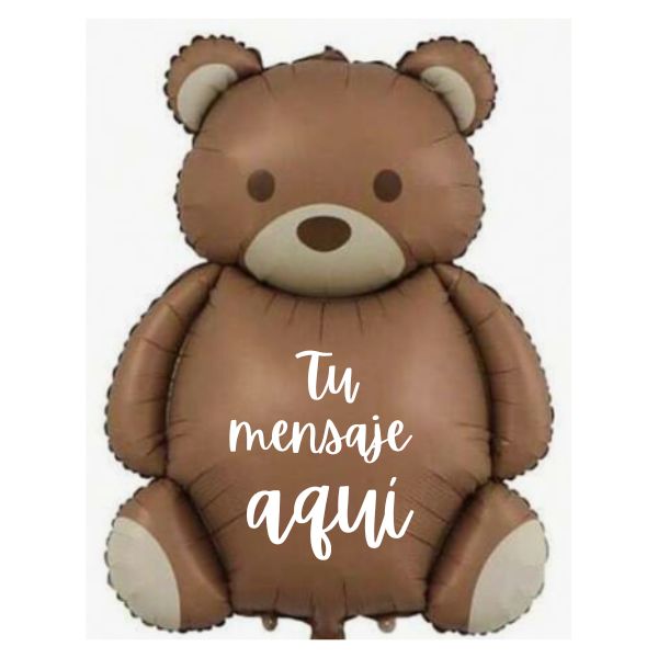 Globo forma de oso cafe 3646