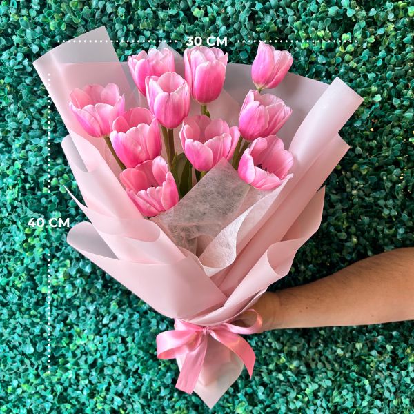 Pinktulipsbouquet 4002